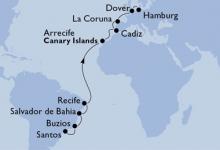 Magnifica, Transatlantic ex Santos to Hamburg