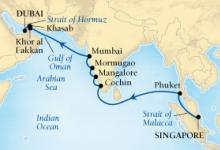 Odyssey, Indian & Arabian Odyssey ex Singapore to Dubai