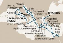 Noordam, Adriatic Explorer & Ancient Explorer ex Rome to Istanbul