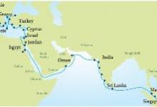Aegean Odyssey, Grand Voyage ex Singapore to Rome